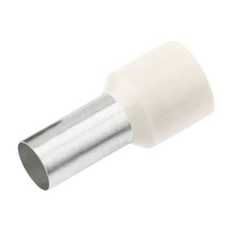 CIMCO 187107 EMBOUT SIMPLE DEXTRÉMITÉ DE CÂBLE 0.5 MM² PARTIELLEMENT ISOLÉ BLANC 100 PC(S)
