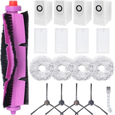 Juego de accesorios para el eje delantero del robot aspirador Eureka J12 Ultra: 1 cepillo principal, 4 filtros HEPA, 4 paños, 4 bolsas para el polvo, 4 cepillos. (1/5)