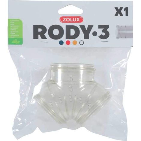 Tube Y Rody gris transparent taille ø 5 cm pour rongeur - zolux (1/3)