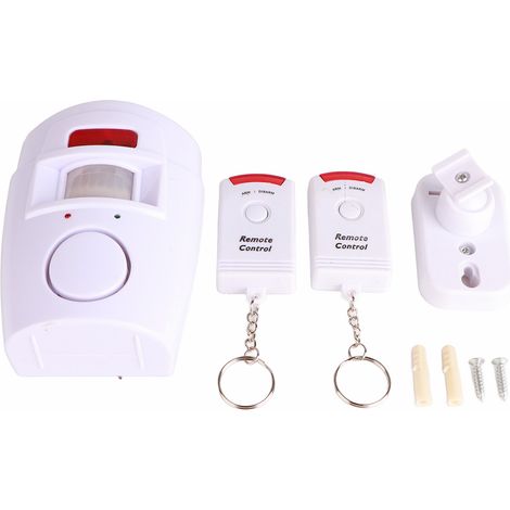 Détecteur de mouvement infrarouge avec télécommande, alarme sonore puissante, haute sensibilité, capteur de porte/fenêtre (1/5)