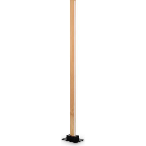 Piantana Industrial-Minimal Craft Legno Marrone Led 26W 3000K Luce Calda (1/2)