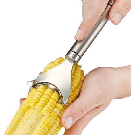 BelleRise - Éplucheur à maïs, acier inoxydable, éplucheur d'épis de maïs, retire les grains de maïs en quelques secondes, ustensile de cuisine. (1/5)