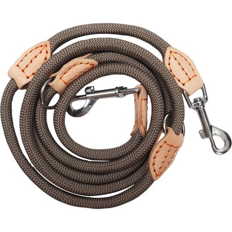 Laisses pour chiens réglables 210cm avec anneaux en métal, laisse multifonctionnelle robuste et durable pour promenades et dressage (1/5)
