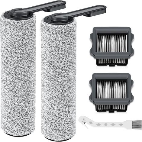 Rouleau de Brosse de Rechange et Filtre HEPA pour Tineco Floor One S5 Combo Accessoires pour Aspirateur Sec et Humide,2 Rouleaux de Brosse,2 Filtres,1 Brosse de Nettoyage (S5 Combo) (1/5)