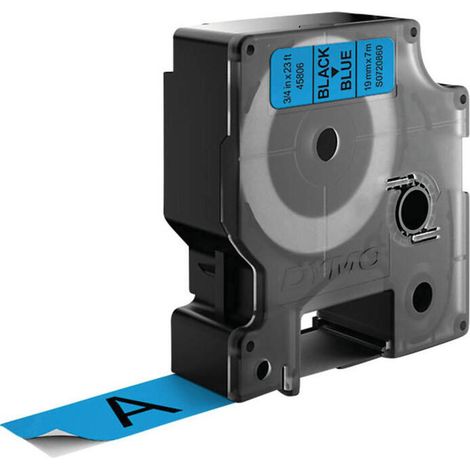 Dymo D1 19mm black/blue labels 45806