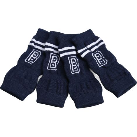 Lot de 4 coudières de protection pour chien, résistantes à la saleté, avec motif lettres élégant, taille M (1/5)