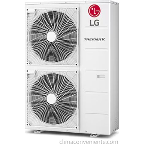 LG Pompa di Calore Monoblocco Therma V LG Mini Chiller 14 Kw Trifase per Acqua Calda Sanitaria e Riscaldamento HM143MR.U34