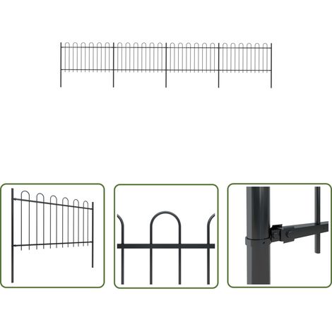Furniture Limited - Clôture de jardin avec arceau en acier 714,5 (1/5)