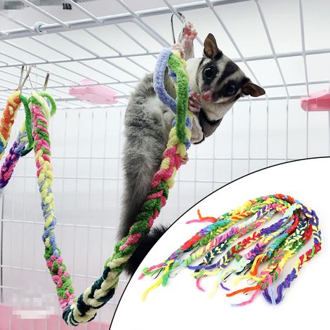 Hamac suspendu en corde de coton pour cage de hamsters, perroquets et perruches (1/5)