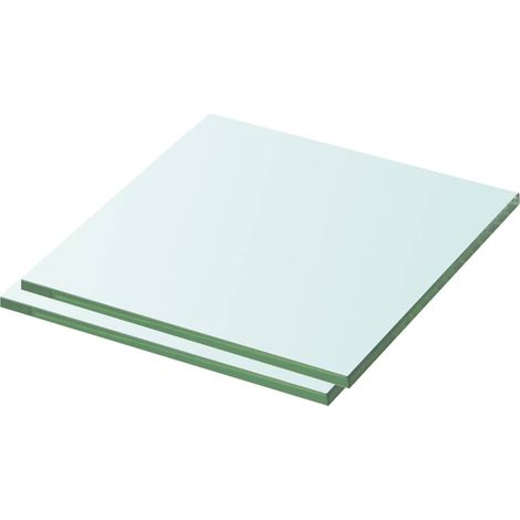 Shelves 2 pcs Panel Glass Clear 30x30 cm vidaXL