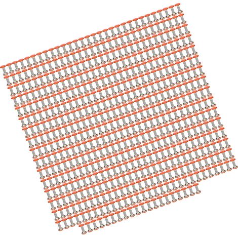 Lot de 500 Rivets Métalliques 6x8mm Fer Haute Dureté Éclat Intense Clous pour Cuir Artisanat DIY Orange (1/5)