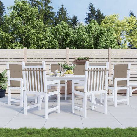 Lot de 6 Coussins de chaise de jardin Coussin de siège Coussins pour Fauteuil de Jardin à dossier bas taupe DHNET7652194 (1/5)