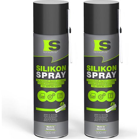 Spraytive 2x 500ml Silikonspray - Farbloses Schmier- & Gleitspray für Auto & Haushalt (1/5)