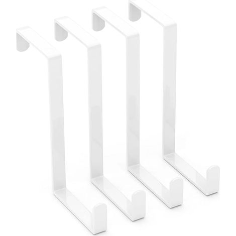 Porte Manteau Pour Porte,4 Pièces Blanc Accroche Porte 2-3 Cm (1/5)