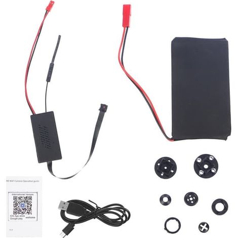 Caméra de surveillance sans fil WiFi Mini caméra avec détection de mouvement HD 1080P et bouton DIY (1/5)