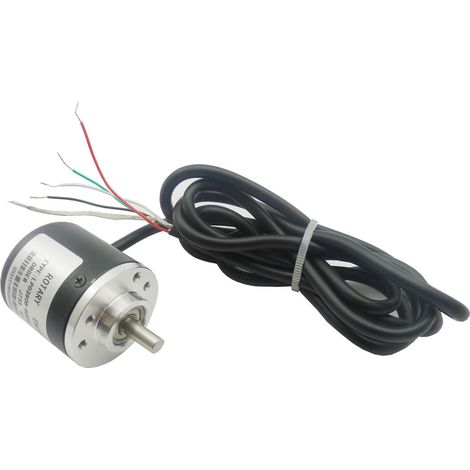 Codeur rotatif optique incrémental biphasé AB 5-24V 400 impulsions (1/5)