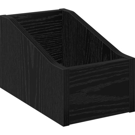 Caja de discos LP Roble Negro 18 x 32 x 18 cm vidaXL
