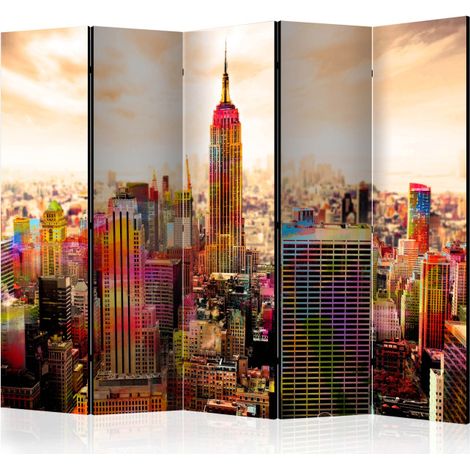 Paravent 5 Volets "Colors of New York City III" 172x225cm (1/2)