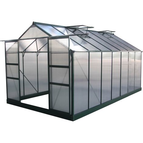 Serra da giardino in policarbonato DAHLIA Verde Abete 13,29 m²