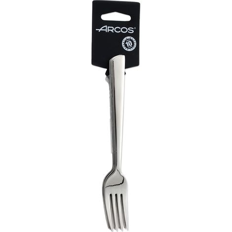 Dessert Forks Set Arcos Tuscany 574500 une pièce monobloc en acier inoxydable 18/10, 3 pièces et feuille de 18 cm en vitrine.