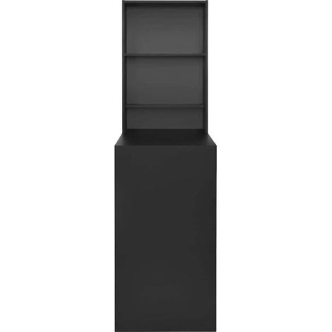 Maison Exclusive - Mesa alta de bar con armario negra 115x59x200 (1/5)
