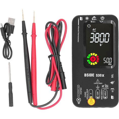Digitales Multimeter mit hoher Genauigkeit, Farb-LCD-Display, automatischer Erkennung und multifunktionalem Diodentester (Tem) (1/4)