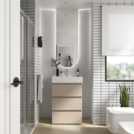 Armoire SPIRIT 700 3 tiroirs métalliques avec coulisse à fermeture douce MACCHIATO 697 x 810 x 450 mm (1/3)