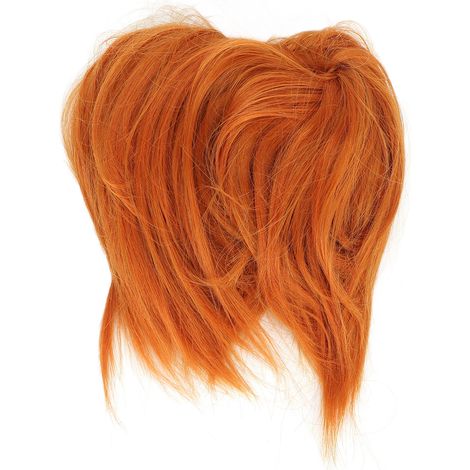 Chignon Désordonné Bandeau Élastique Cheveux Fluffy Queue de Cheval Torsadée Accessoire pour Femmes Filles Q17‑Orange (1/5)