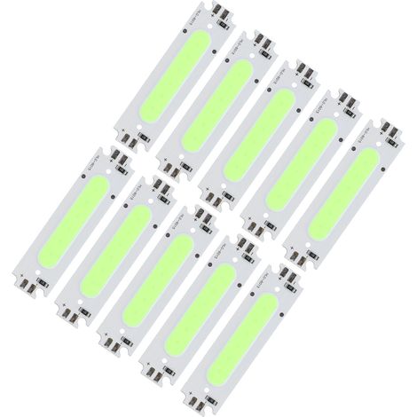 Set mit 10 12V 2W COB-LED-Chips, langer Lichtstreifen für Autos, grüne Glühbirnen, Autobeleuchtungszubehör, hocheffiziente Lichtquelle (1/5)
