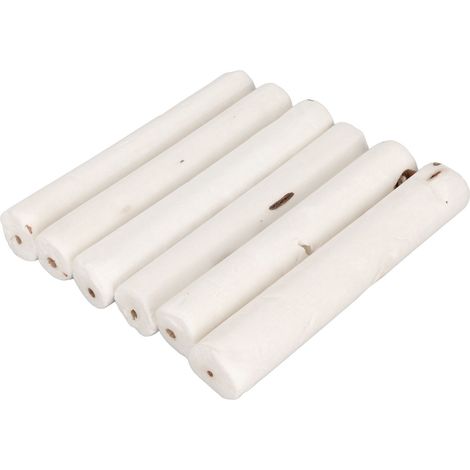 Bâtonnets à mâcher pour oiseaux, légers, sans écorce, en bois, pour perroquets, perruches et calopsittes (lot de 6). (1/5)
