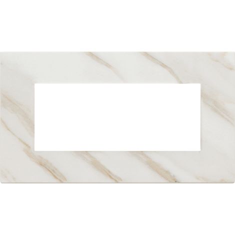 VIMAR - 22649.51 Plaque d'immatriculation 5M BS, blanc Calacatta
