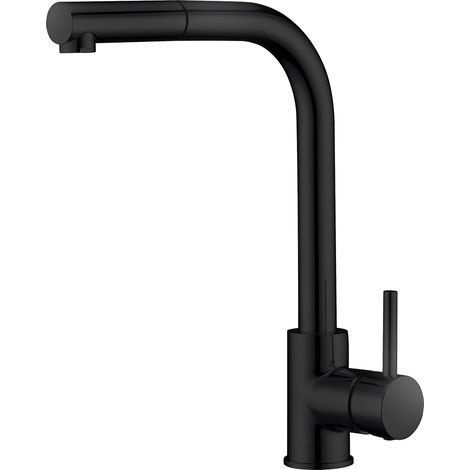 Rubinetto monocomando da cucina  Modello MALTA  Colore nero  Finitura opaca  [ IMEX® ] (1/2)