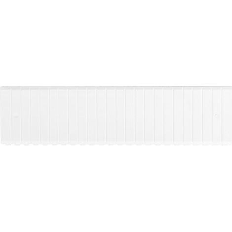 Tapa final modular de plástico blanco, 12 módulos S35S (se puede separar cada medio módulo) /10 unidades/