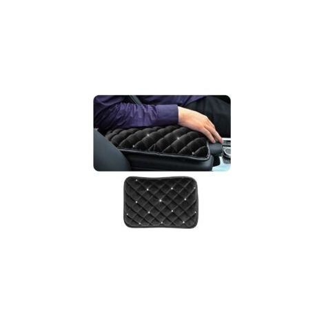 Housses d'accoudoirs brillantes pour voiture, accessoires intérieurs de voiture, gants d'accoudoirs de voiture, housses de siège d'accoudoirs brillantes (noires) convenant à la plupart des véhicules. (1/2)