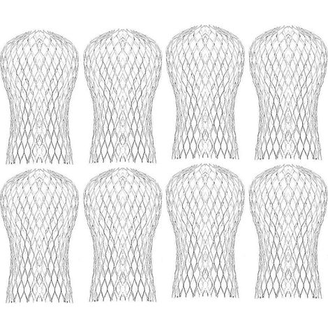 Ensemble de protection de descente de gouttière en 8 pièces, comprenant un filtre et un couvercle de protection contre les feuilles pour éviter le blocage de la descente de gouttière. (1/5)