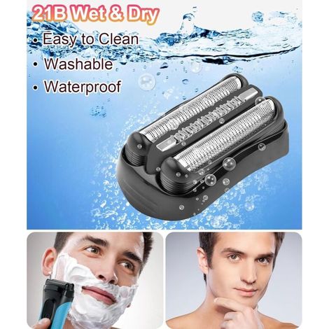 Lot de 2 têtes de rasoir de rechange pour série 3 32B compatibles avec Braun S3 3040s 3000s 3050cc 3010s 3070cc 3080s 3090s 310s 3020s 330s 370cc-4 380s-4 (1/3)