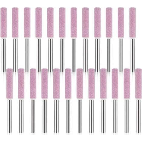 Pack of 24 Chainsaw Sharpening Stones, 3x4.8mm Polishing Grinding Tool for Chainsaw Sharpener (1/5)