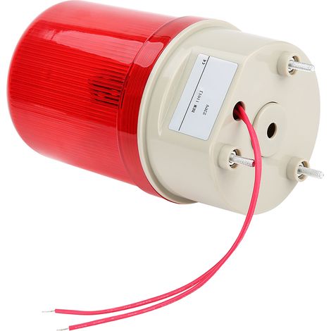 BEM-1101J Alarme sonore et visuelle, feu d'alarme rotatif à DEL, voyant d'avertissement pour guérite, voyant de chantier, rouge, 220 V (1/5)