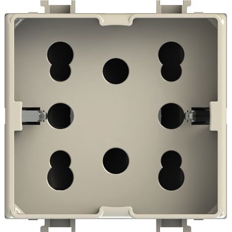 4Box 4B.A.H21 Presa Multistandard 1 Schuko o 2 Bipasso Compatibile con Bticino Matix Magic, 250 V, Avorio (1/5)