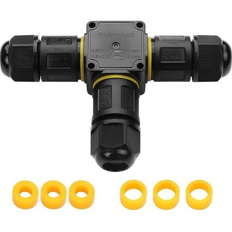 Connecteur de câble 3 broches étanche IP68, boîte de connexion extérieure à clic 2/3/4 voies pour câble M20 4–8 mm ou 6–11 mm, boîte de distribution pour câble enterré étanche (3 broches et 3 (1/5)