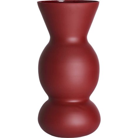 Vase contemporain en cristal bordeaux finition mate élégante - Bordeaux cristal mat (1/3)