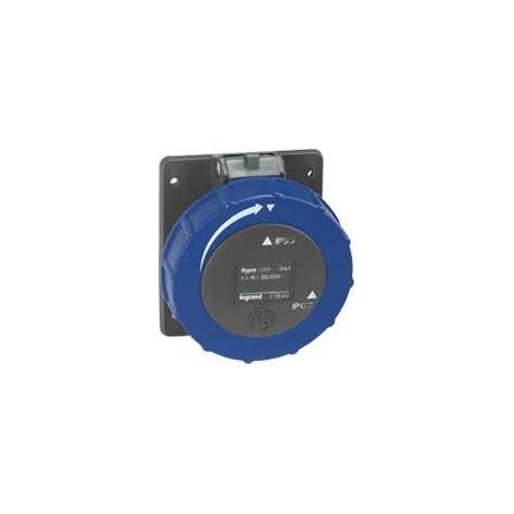 Prise socle à entraxes unifiés Hypra 2P+T IP66/67-55 200V à 250V plastique LEGRAND 053046