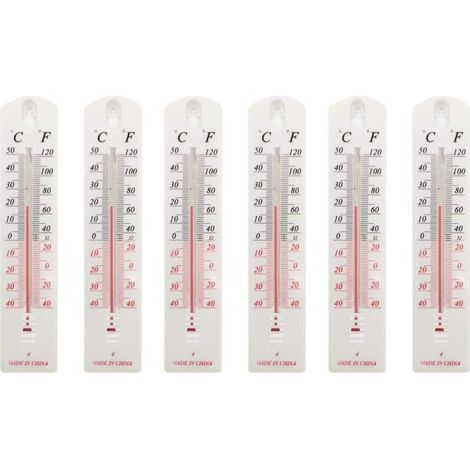 Lot de 6 thermomètres muraux pour intérieur ou extérieur (1/5)