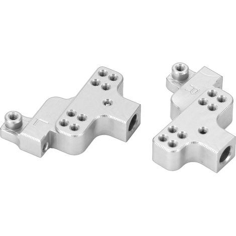 Lot de 2 supports de suspension avant en alliage d'aluminium pour voiture RC Axial SCX24 1/24 (argent) (1/5)