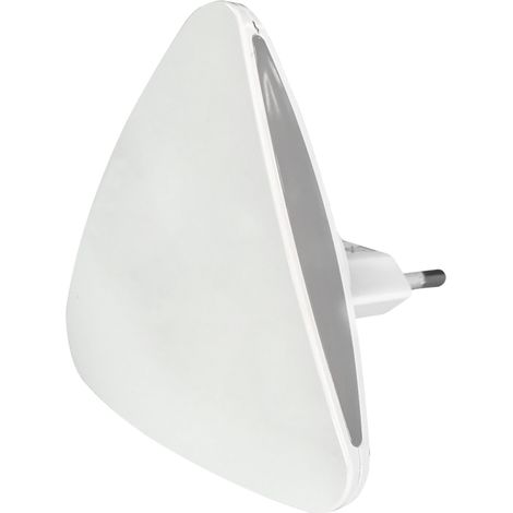 Piloto Luz Nocturna Led Triangulo Blanco con Sensor Crepuscular 0,3W 4000K (1/3)