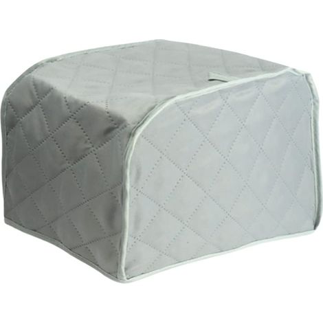 Tostapane da cucina con quattro coperchi antipolvere, rivestiti in tessuto, resistenti alle impronte digitali e lavabili (33x27x21,5 cm, grigio). (1/5)