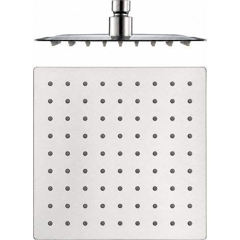 Tête de Douche Pluie Ultra-Fine en Acier Inoxydable 8 pouces carré brossé, 21,5 × 20,5 × 8 cm, 600 g – Livraison gratuite (1/4)