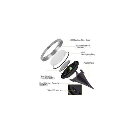LED Lumière Solaire Extérieur,8 Pièces Lampe Solaires Jardin Au Sol Étanche IP65,Spot Solaire Jardin Encastrable Lumière,pour Passerelle Chemin Terrasse Cour Souterraine Encastrer Pelouse (lu - Crezuo