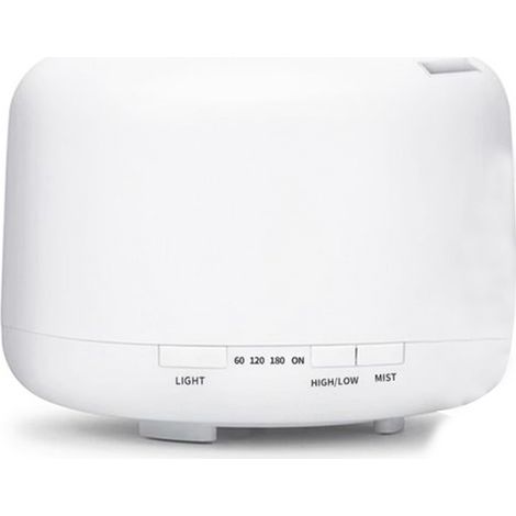 Diffusore Oli Essenziali Aromaterapia 500ML Timer Bianco Luci Led Multicolor (1/5)