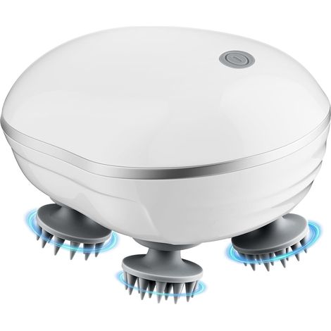 Masseur de tête électrique, masseur de tête avec 4 griffes de massage amovibles, masseur de tête portatif rechargeable et étanche-AquaForge